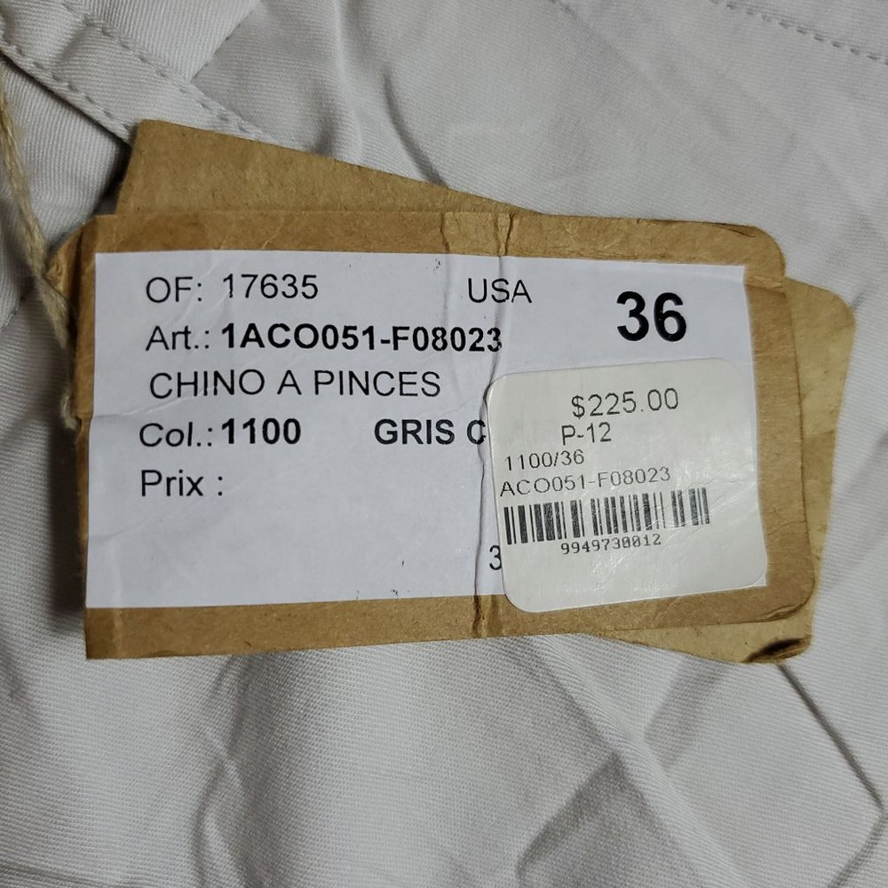 A.P.C. Chino a Pinces Grey Color Pants Women's Size 36 EU or 2/4 US - Picture 5 of 9
